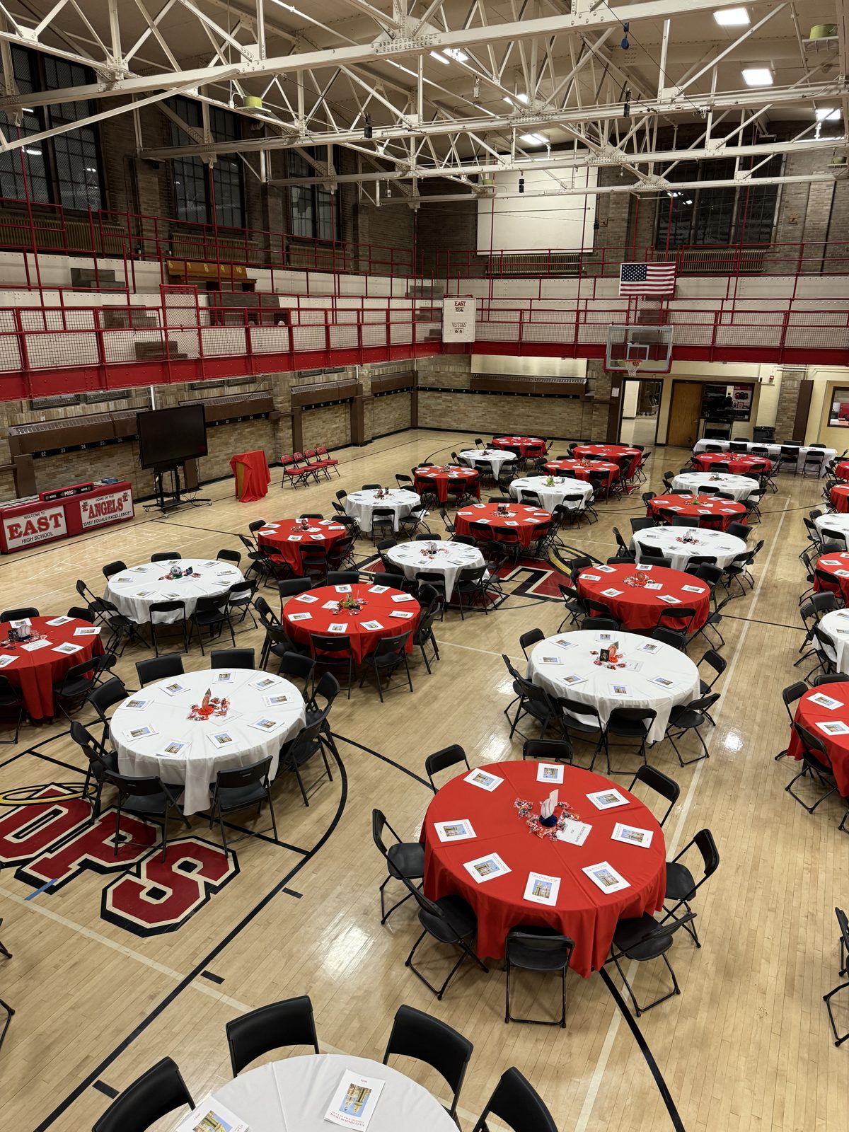 Athletic Hall of Fame banner inside East High School