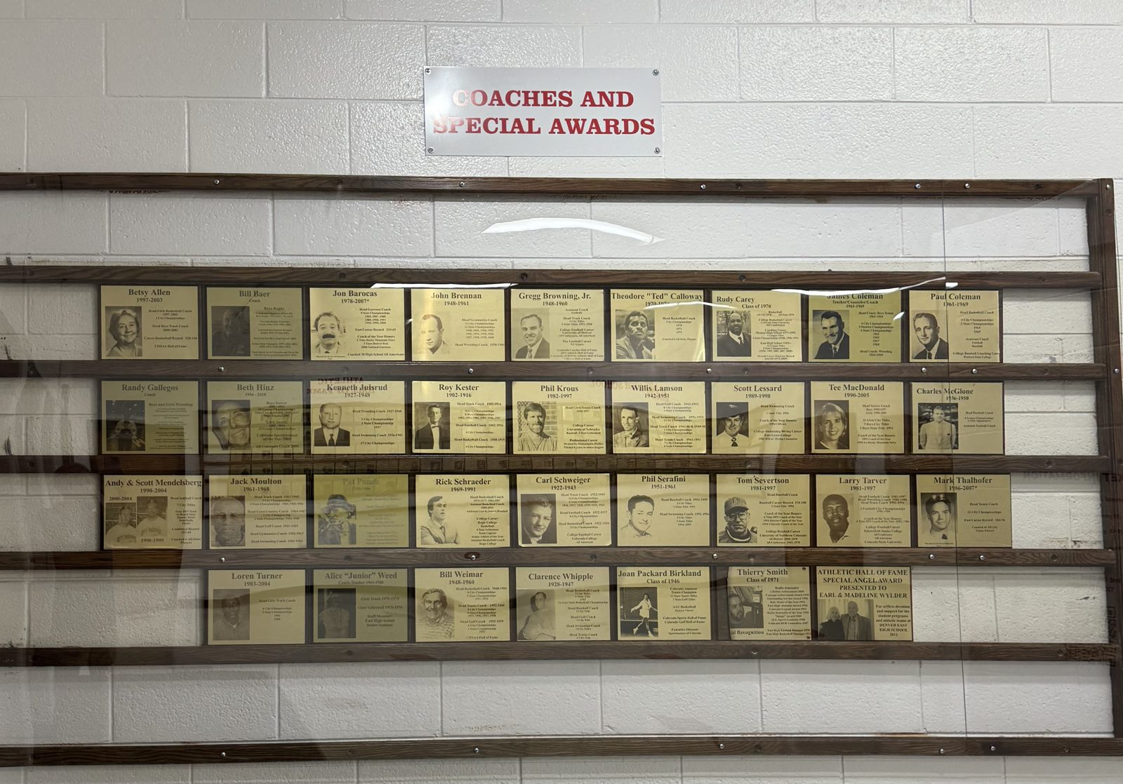 Guests at the East High Athletic Hall of Fame banquet