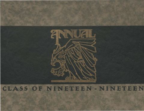 Cover of the 1919 East High School yearbook